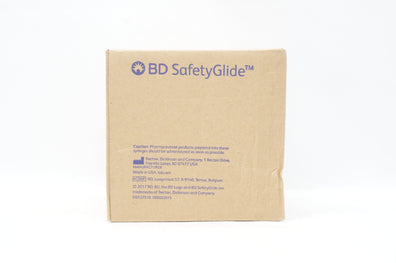 BD 328447 SafetyGlide Insulin Syringe 1/2mL, 31G x 15/64inch TW - Case of 100